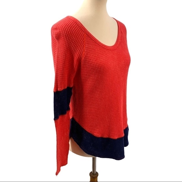 Free People Diamond Dozen Waffle Knit Thermal Top - Picture 7 of 11